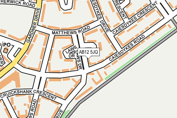 AB12 5JQ map - OS OpenMap – Local (Ordnance Survey)