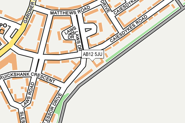 AB12 5JU map - OS OpenMap – Local (Ordnance Survey)