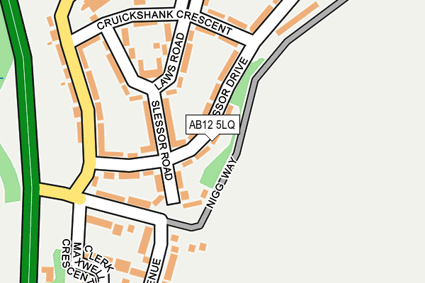 AB12 5LQ map - OS OpenMap – Local (Ordnance Survey)