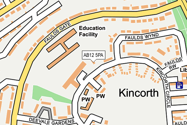 AB12 5PA map - OS OpenMap – Local (Ordnance Survey)