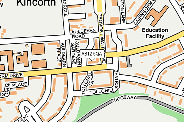 AB12 5QA map - OS OpenMap – Local (Ordnance Survey)
