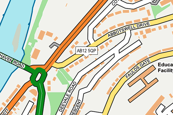 AB12 5QP map - OS OpenMap – Local (Ordnance Survey)