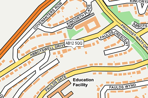 AB12 5QQ map - OS OpenMap – Local (Ordnance Survey)