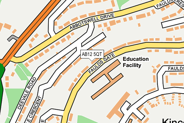 AB12 5QT map - OS OpenMap – Local (Ordnance Survey)