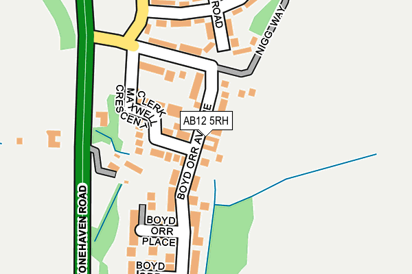 AB12 5RH map - OS OpenMap – Local (Ordnance Survey)
