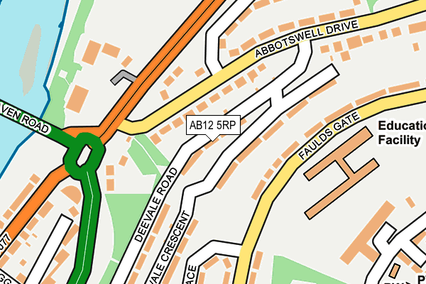 AB12 5RP map - OS OpenMap – Local (Ordnance Survey)