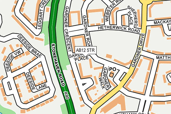 AB12 5TR map - OS OpenMap – Local (Ordnance Survey)