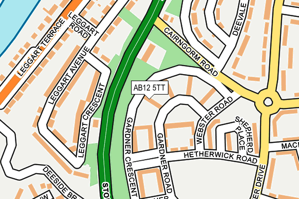 AB12 5TT map - OS OpenMap – Local (Ordnance Survey)