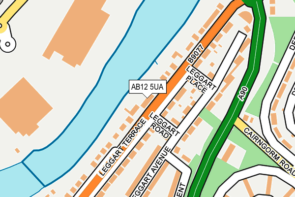AB12 5UA map - OS OpenMap – Local (Ordnance Survey)