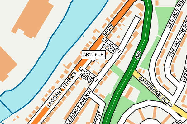 AB12 5UB map - OS OpenMap – Local (Ordnance Survey)