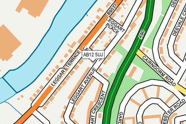 AB12 5UJ map - OS OpenMap – Local (Ordnance Survey)