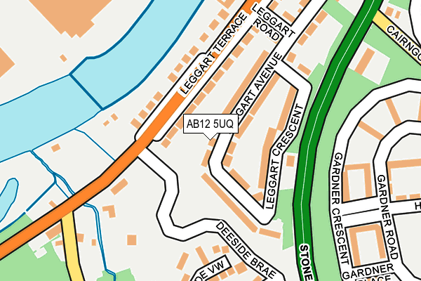 AB12 5UQ map - OS OpenMap – Local (Ordnance Survey)