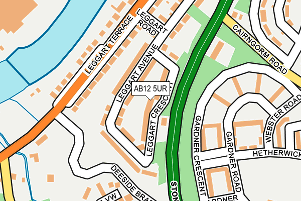 AB12 5UR map - OS OpenMap – Local (Ordnance Survey)