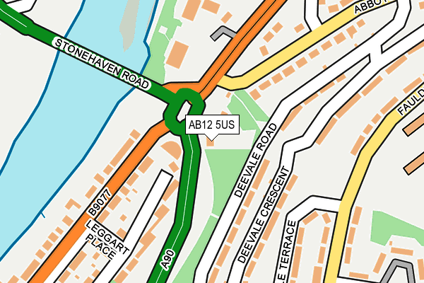 AB12 5US map - OS OpenMap – Local (Ordnance Survey)