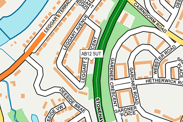 AB12 5UT map - OS OpenMap – Local (Ordnance Survey)