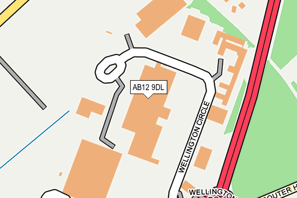 AB12 9DL map - OS OpenMap – Local (Ordnance Survey)