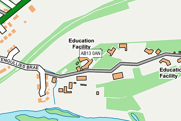AB13 0AN map - OS OpenMap – Local (Ordnance Survey)