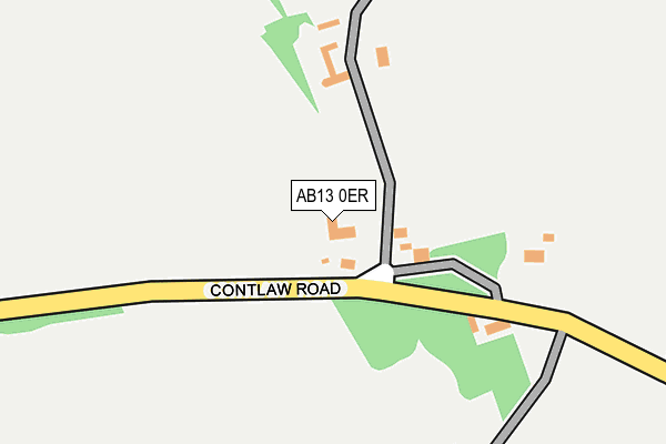 AB13 0ER map - OS OpenMap – Local (Ordnance Survey)