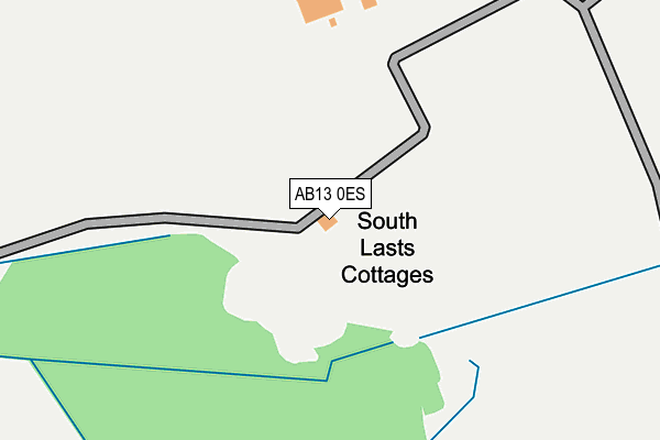 AB13 0ES map - OS OpenMap – Local (Ordnance Survey)
