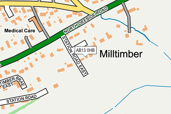 AB13 0HB map - OS OpenMap – Local (Ordnance Survey)