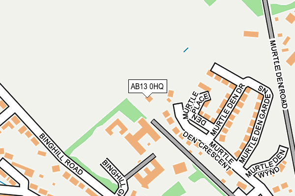 AB13 0HQ map - OS OpenMap – Local (Ordnance Survey)
