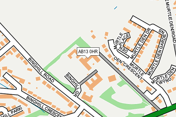 AB13 0HR map - OS OpenMap – Local (Ordnance Survey)