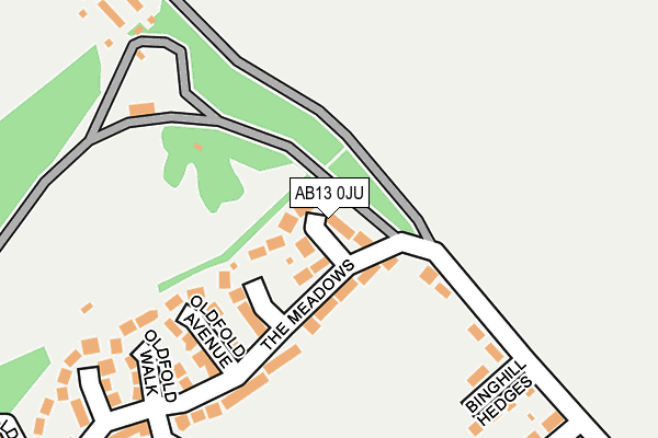 AB13 0JU map - OS OpenMap – Local (Ordnance Survey)