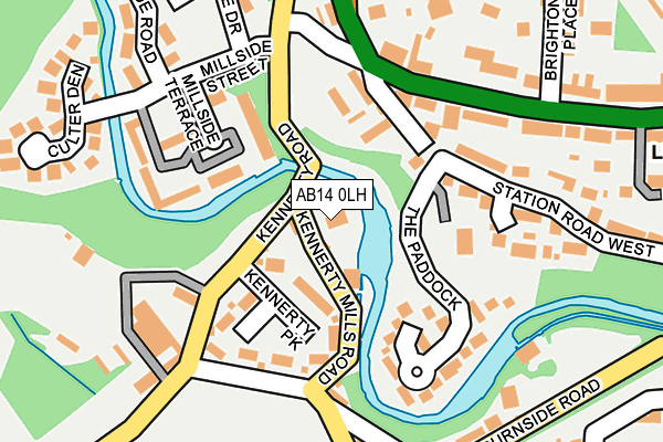 AB14 0LH map - OS OpenMap – Local (Ordnance Survey)