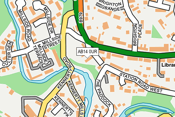 AB14 0UR map - OS OpenMap – Local (Ordnance Survey)