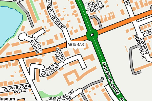 AB15 4AR map - OS OpenMap – Local (Ordnance Survey)