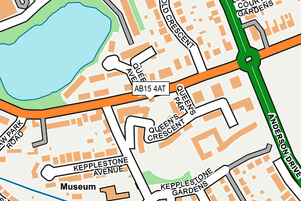 AB15 4AT map - OS OpenMap – Local (Ordnance Survey)