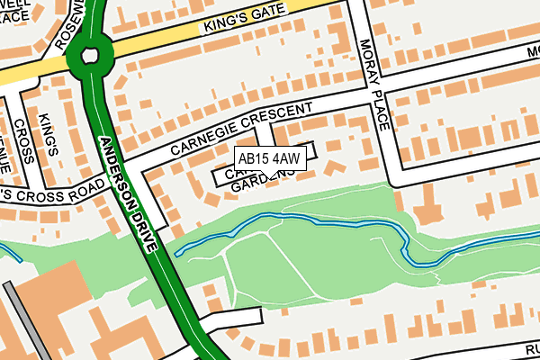 AB15 4AW map - OS OpenMap – Local (Ordnance Survey)