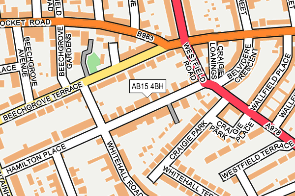 AB15 4BH map - OS OpenMap – Local (Ordnance Survey)