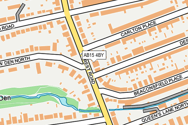 AB15 4BY map - OS OpenMap – Local (Ordnance Survey)