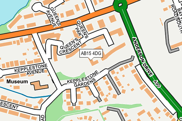 AB15 4DG map - OS OpenMap – Local (Ordnance Survey)