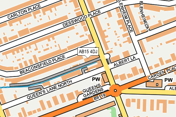AB15 4DJ map - OS OpenMap – Local (Ordnance Survey)