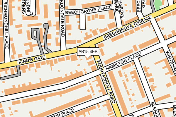 AB15 4EB map - OS OpenMap – Local (Ordnance Survey)