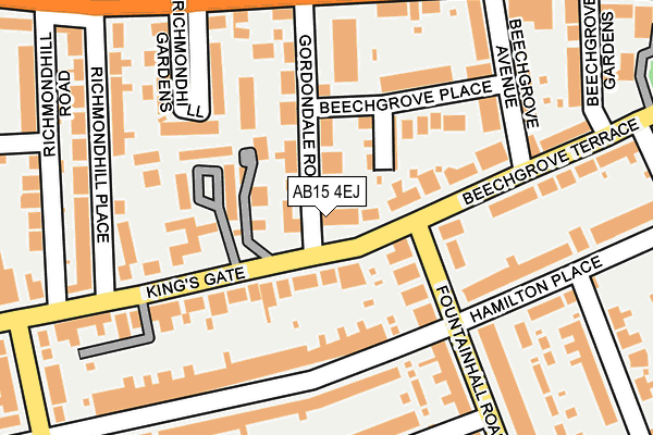 AB15 4EJ map - OS OpenMap – Local (Ordnance Survey)