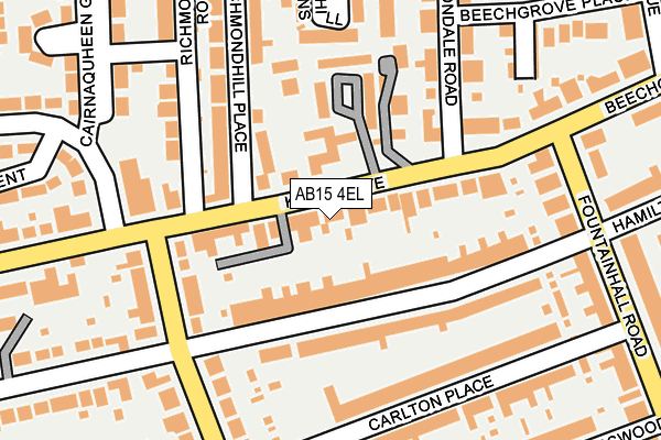 AB15 4EL map - OS OpenMap – Local (Ordnance Survey)