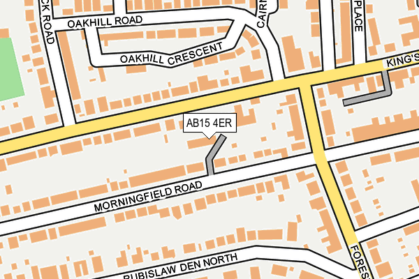 AB15 4ER map - OS OpenMap – Local (Ordnance Survey)