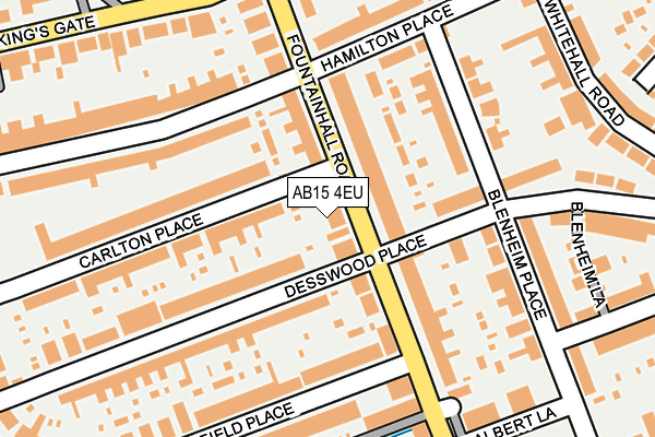 AB15 4EU map - OS OpenMap – Local (Ordnance Survey)