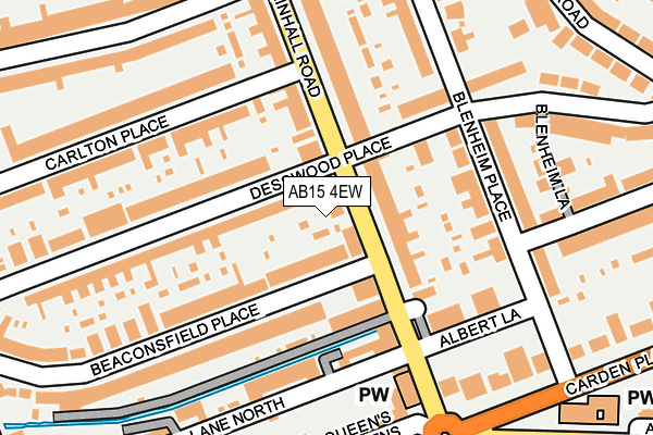 AB15 4EW map - OS OpenMap – Local (Ordnance Survey)