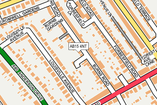 AB15 4NT map - OS OpenMap – Local (Ordnance Survey)