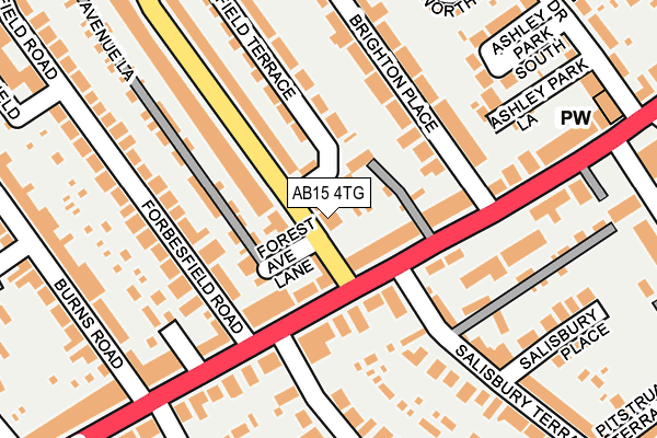 AB15 4TG map - OS OpenMap – Local (Ordnance Survey)