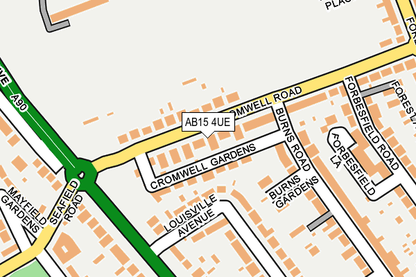 AB15 4UE map - OS OpenMap – Local (Ordnance Survey)
