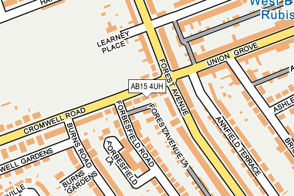 AB15 4UH map - OS OpenMap – Local (Ordnance Survey)