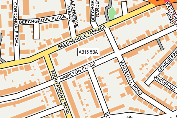 AB15 5BA map - OS OpenMap – Local (Ordnance Survey)