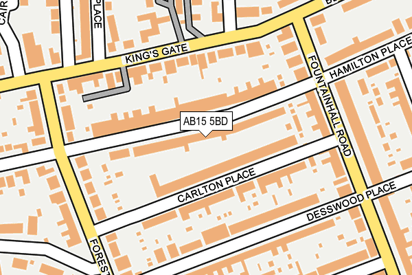 AB15 5BD map - OS OpenMap – Local (Ordnance Survey)