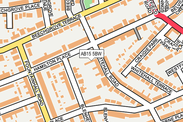 AB15 5BW map - OS OpenMap – Local (Ordnance Survey)