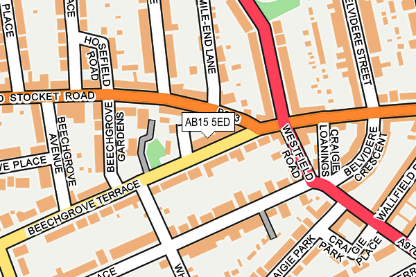 AB15 5ED map - OS OpenMap – Local (Ordnance Survey)